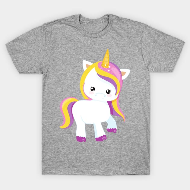 Cute Unicorn, Kawaii Unicorn, Little Unicorn T-Shirt by Jelena Dunčević